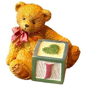Vintage 1995 Priscilla Hillman J Alphabet Bear Cherished Teddies
